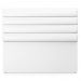Cabeceira California Para Cama Box Casal 140 cm Corino Branco - D'Rossi