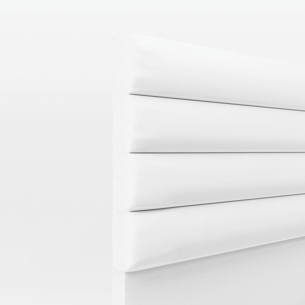 Cabeceira California Para Cama Box Casal 140 cm Corino Branco - D'Rossi