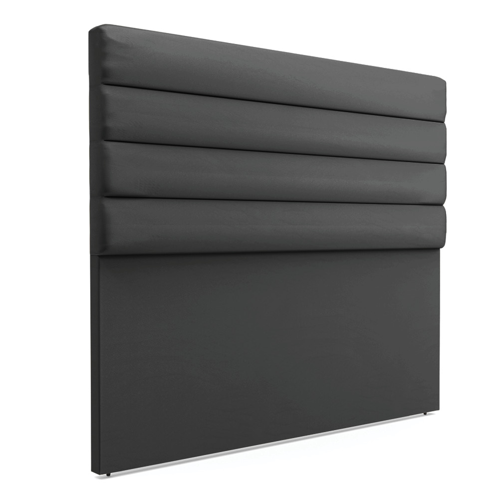 Cabeceira California Para Cama Box Casal 140 cm Corino Preto - D'Rossi