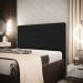 Cabeceira California Para Cama Box Casal 140 cm Linho Preto A79 - D'Rossi