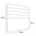 Cabeceira California Para Cama Box Casal 140 cm Linho Preto A79 - D'Rossi