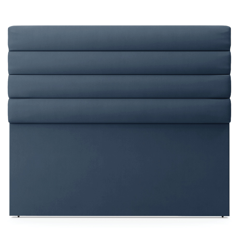 Cabeceira California Para Cama Box Casal 140 cm Suede Azul Marinho - D'Rossi