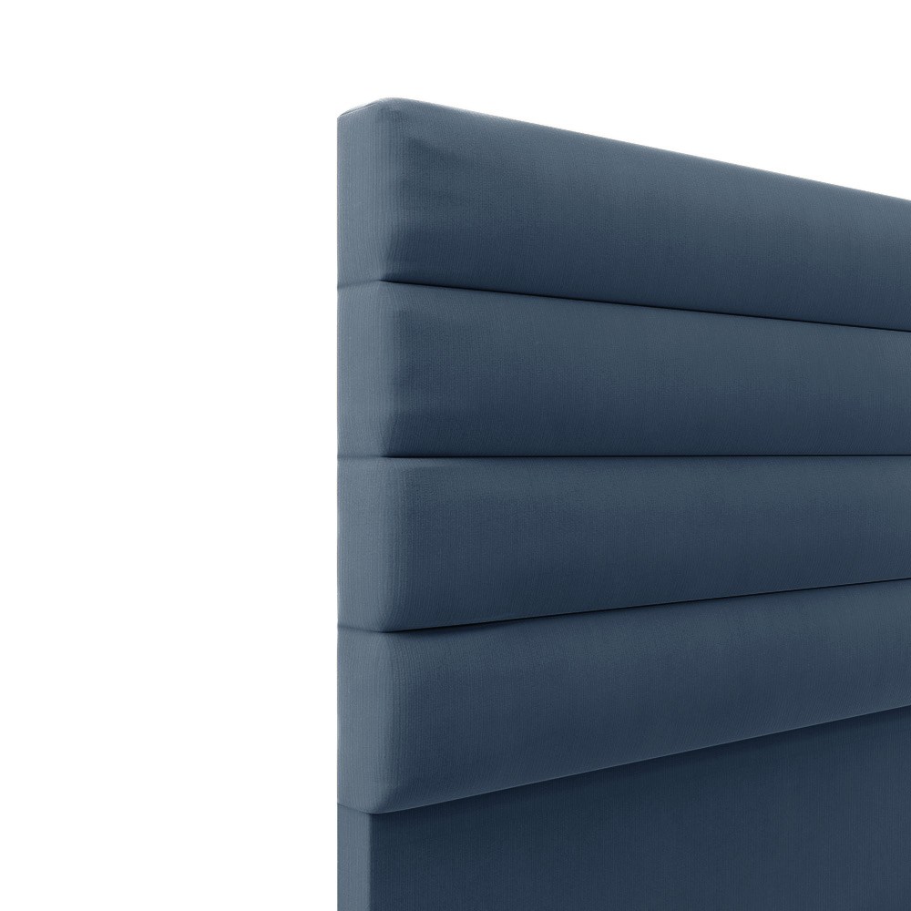 Cabeceira California Para Cama Box Casal 140 cm Suede Azul Marinho - D'Rossi