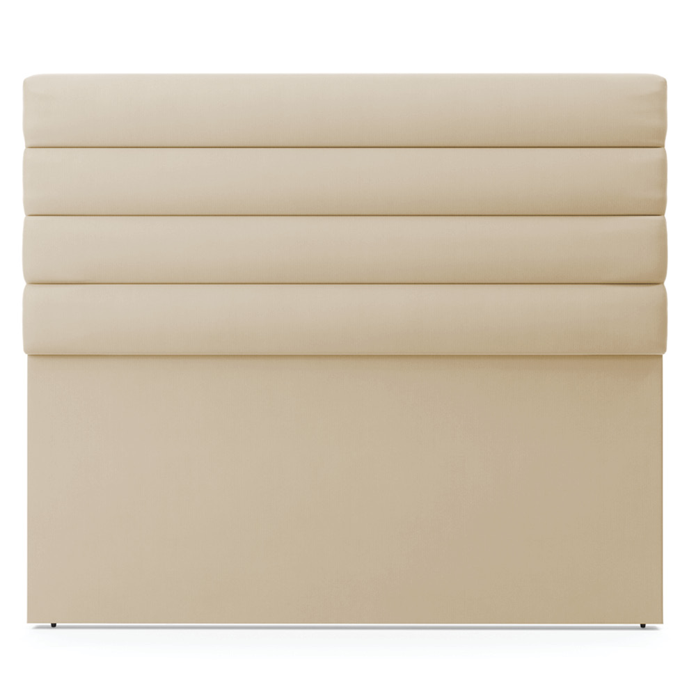 Cabeceira California Para Cama Box Casal 140 cm Suede Bege - D'Rossi