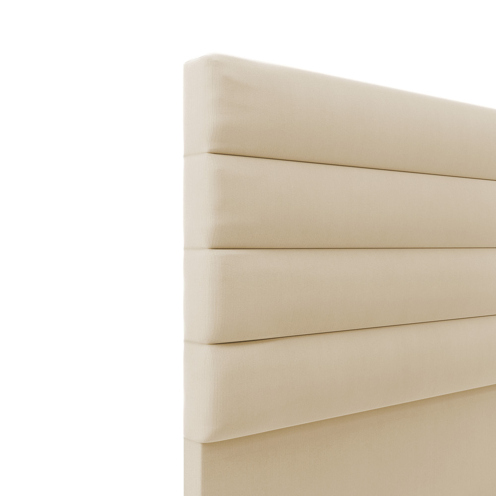 Cabeceira California Para Cama Box Casal 140 cm Suede Bege - D'Rossi