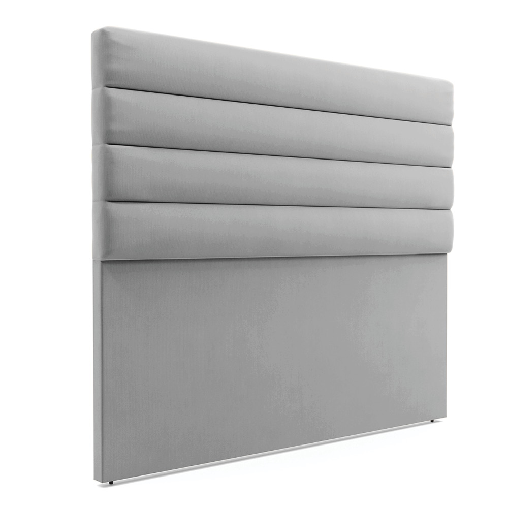 Cabeceira California Para Cama Box Casal 140 cm Suede Cinza - D'Rossi