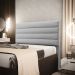 Cabeceira California Para Cama Box Casal 140 cm Suede Cinza - D'Rossi