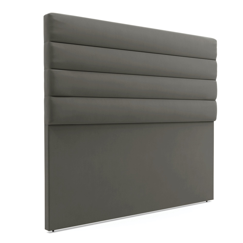 Cabeceira California Para Cama Box Casal 140 cm Suede Grafite - D'Rossi