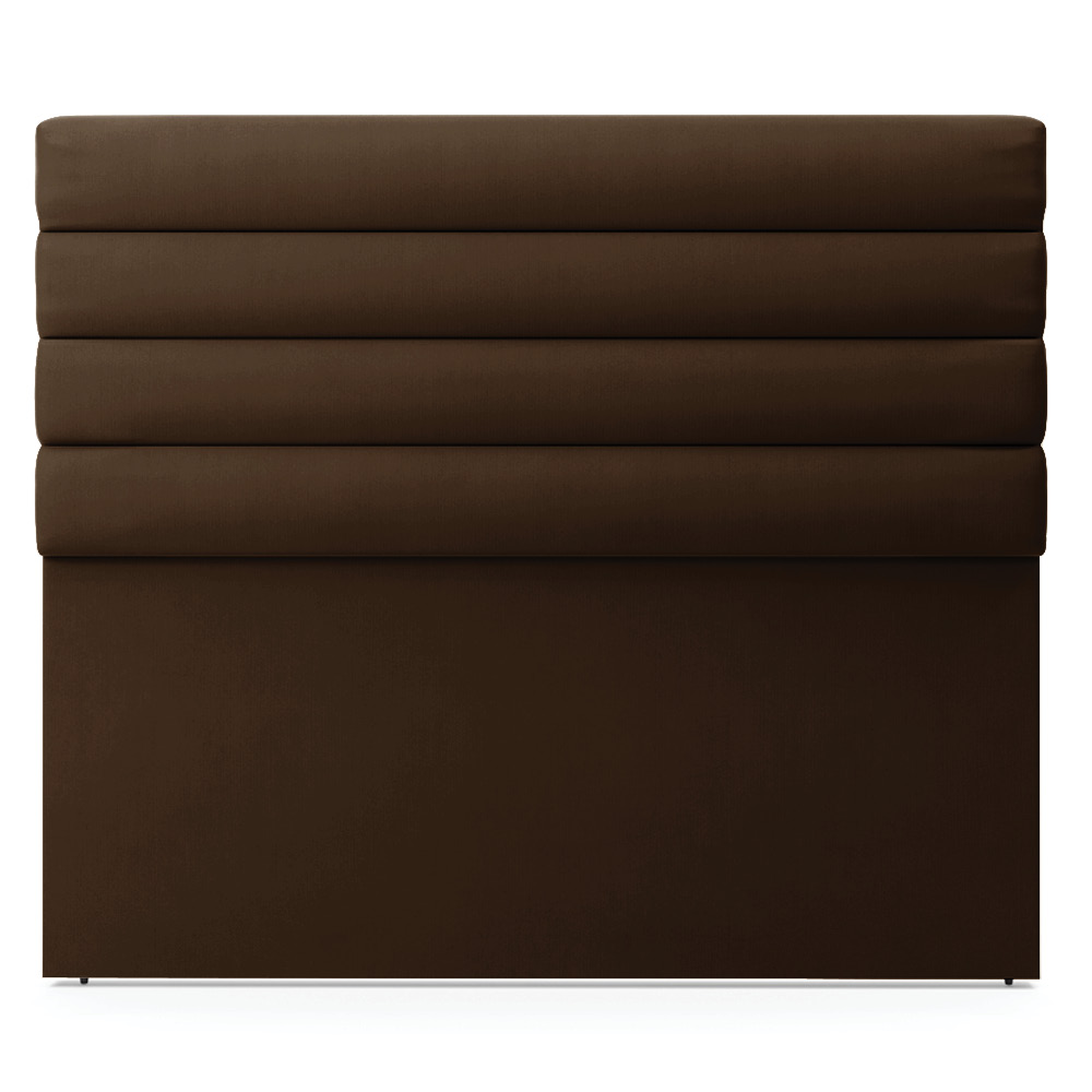Cabeceira California Para Cama Box Casal 140 cm Suede Marrom - D'Rossi