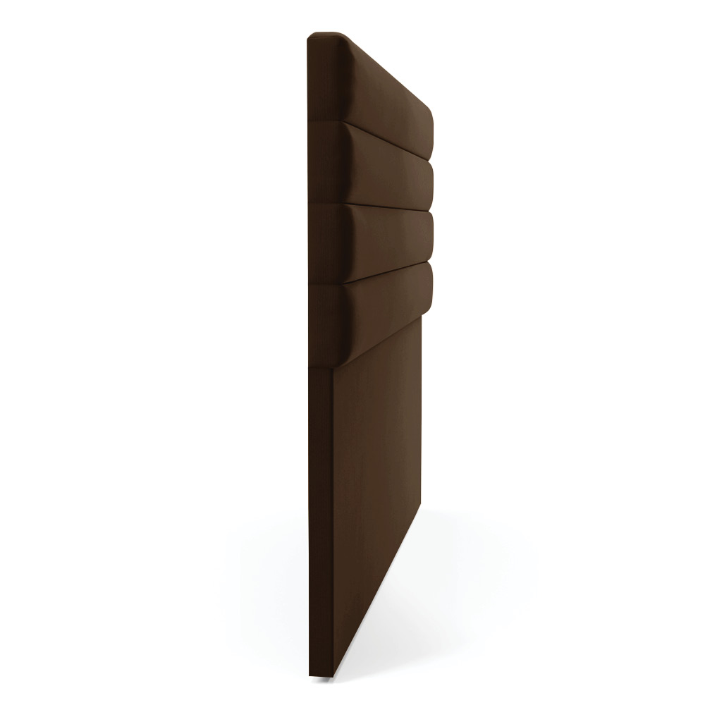 Cabeceira California Para Cama Box Casal 140 cm Suede Marrom - D'Rossi