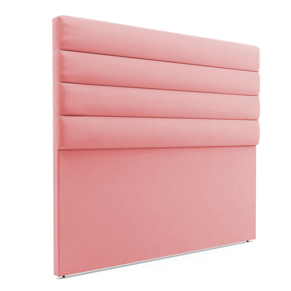 Cabeceira California Para Cama Box Casal 140 cm Suede Rosê - D'Rossi