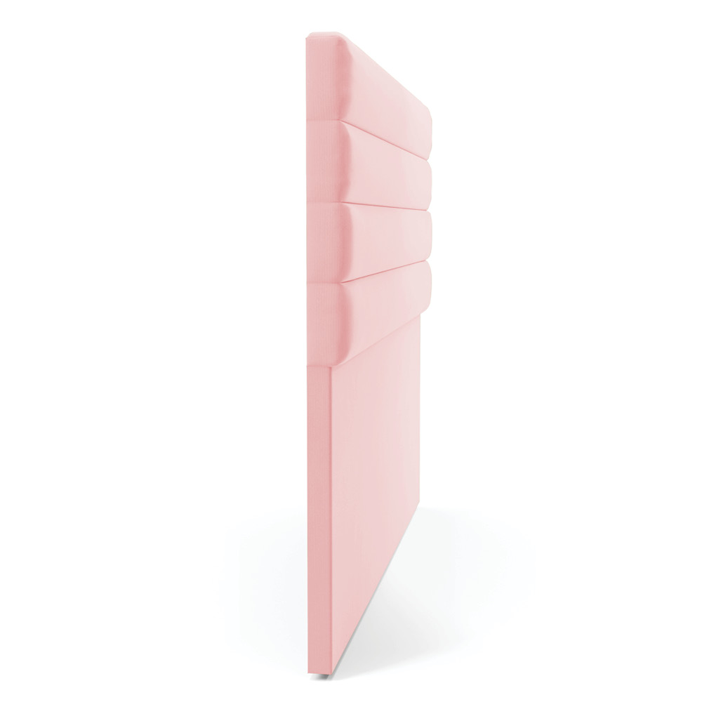 Cabeceira California Para Cama Box Casal 140 cm Suede Rosa Bebê - D'Rossi