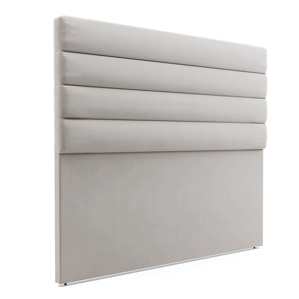 Cabeceira California Para Cama Box Casal 140 cm Veludo Cinza - D'Rossi