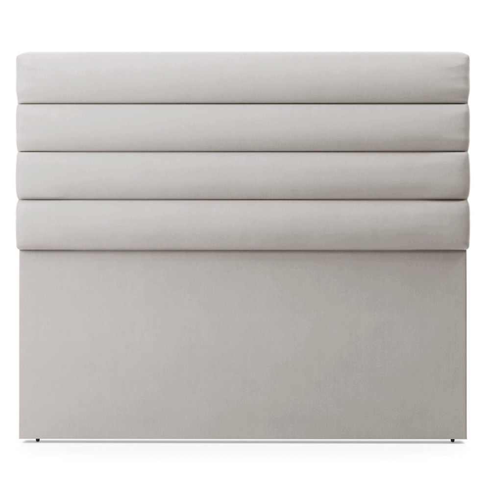 Cabeceira California Para Cama Box Casal 140 cm Veludo Cinza - D'Rossi
