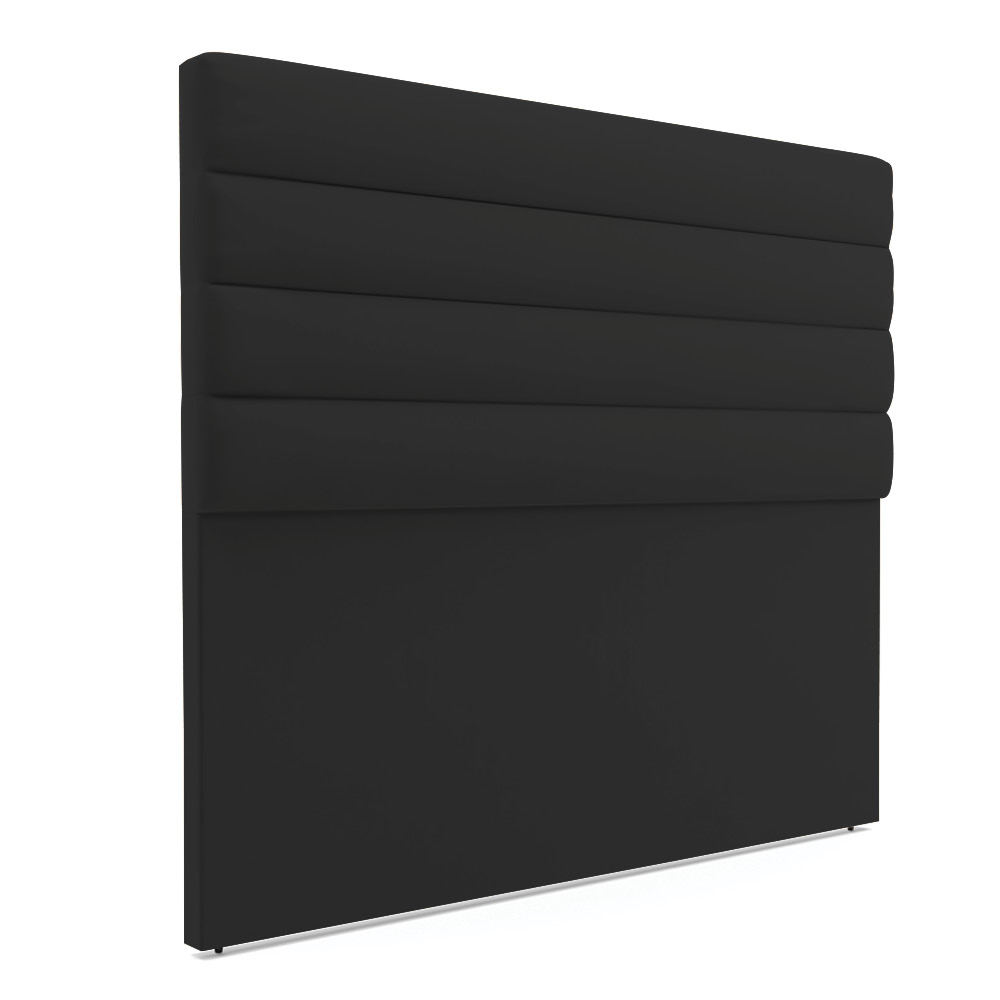Cabeceira California Para Cama Box Casal 140 cm Veludo Preto - D'Rossi