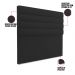 Cabeceira California Para Cama Box Casal 140 cm Veludo Preto - D'Rossi