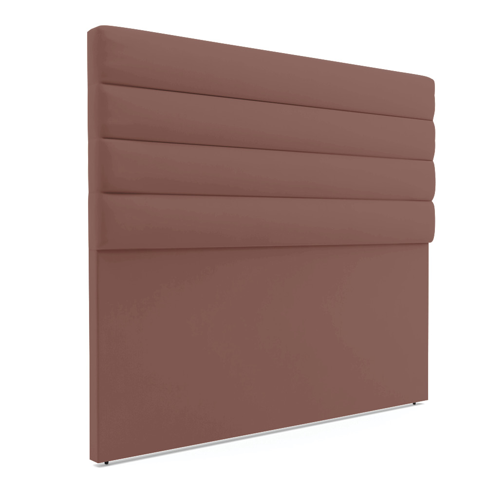 Cabeceira California Para Cama Box Casal 140 cm Veludo Rosê - D'Rossi