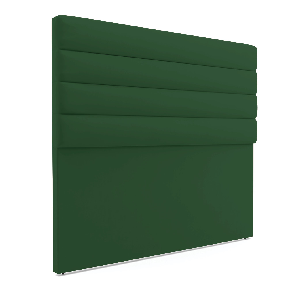 Cabeceira California Para Cama Box Casal 140 cm Veludo Verde - D'Rossi