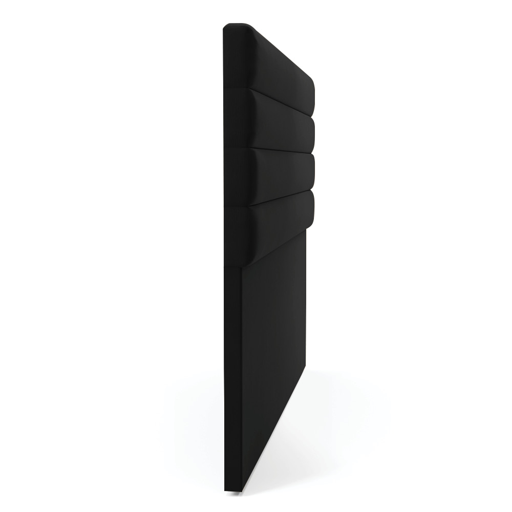 Cabeceira California Para Cama Box King 190 cm Suede Preto - D'Rossi