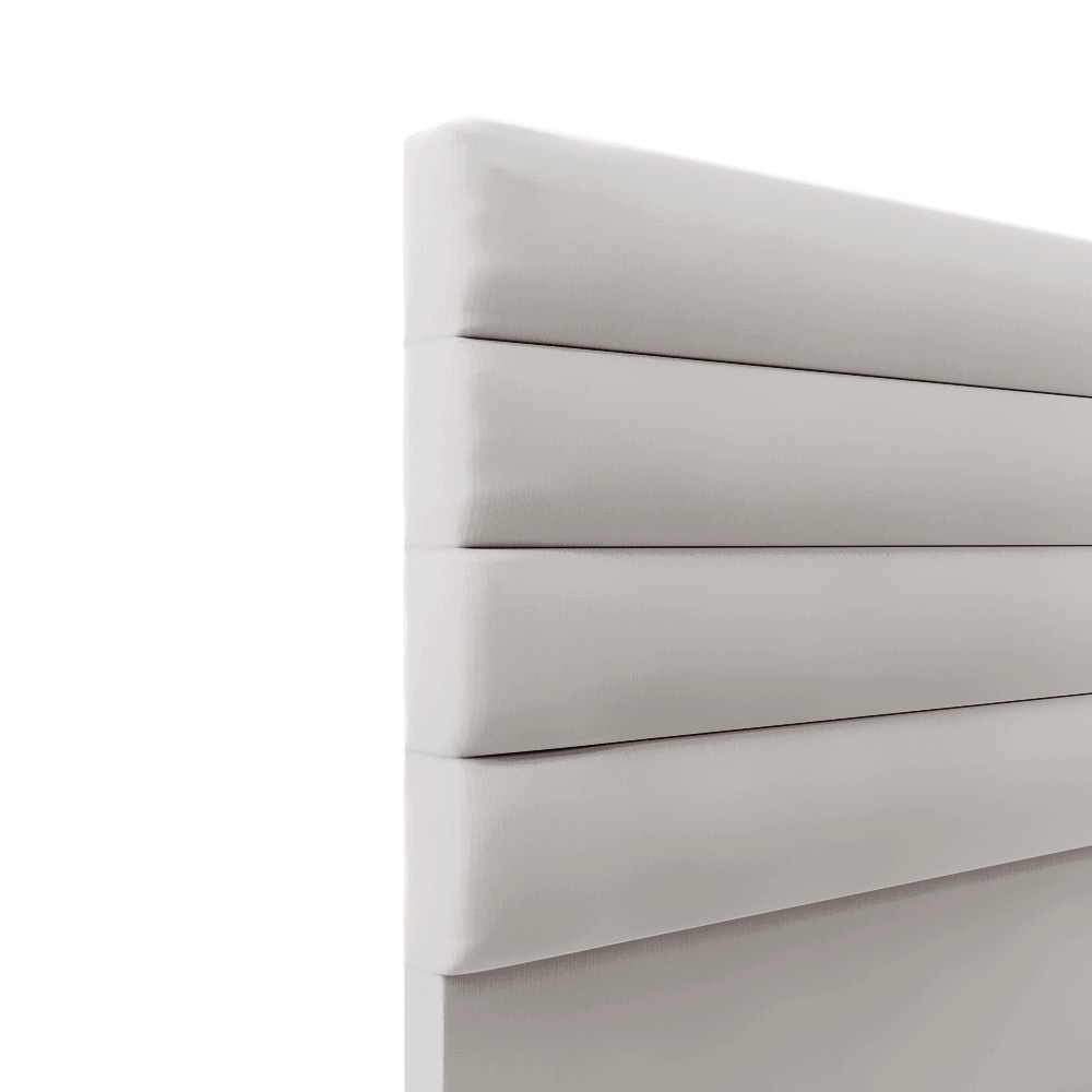 Cabeceira California Para Cama Box King 190 cm Veludo Cinza - D'Rossi