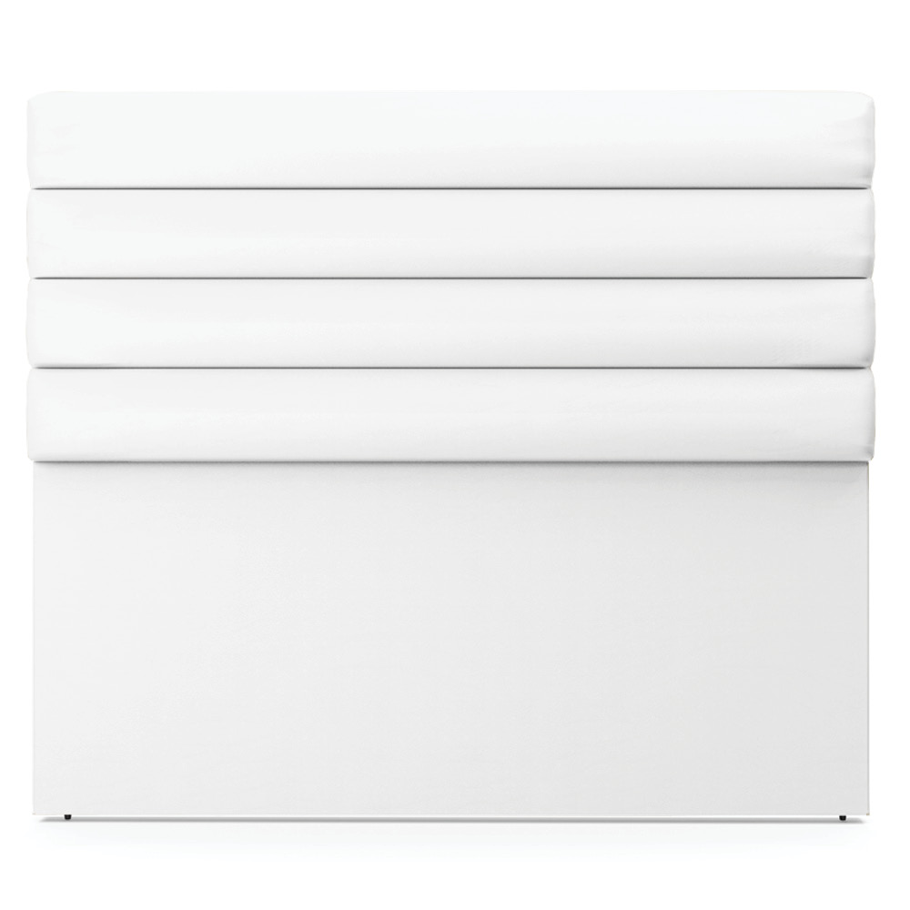 Cabeceira California Para Cama Box Queen 160 cm Corino Branco - D'Rossi