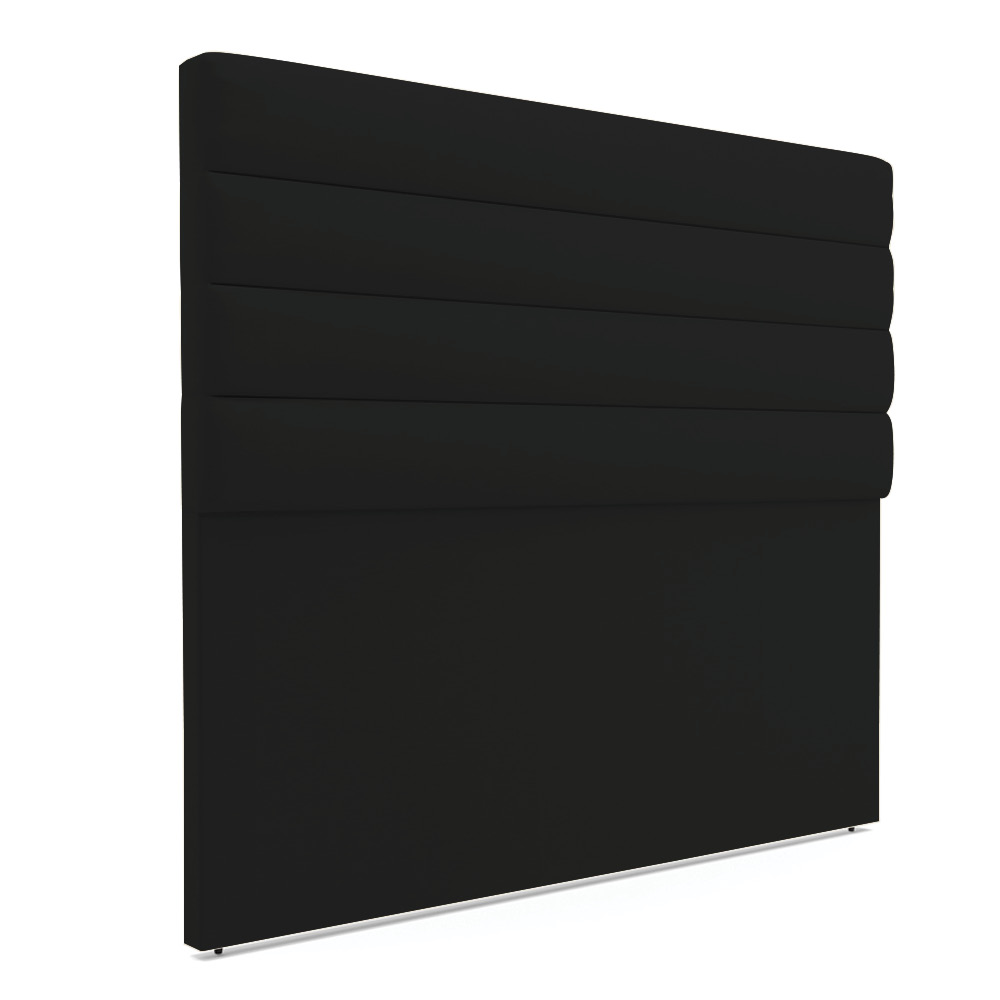 Cabeceira California Para Cama Box Queen 160 cm Linho Preto A79 - D'Rossi