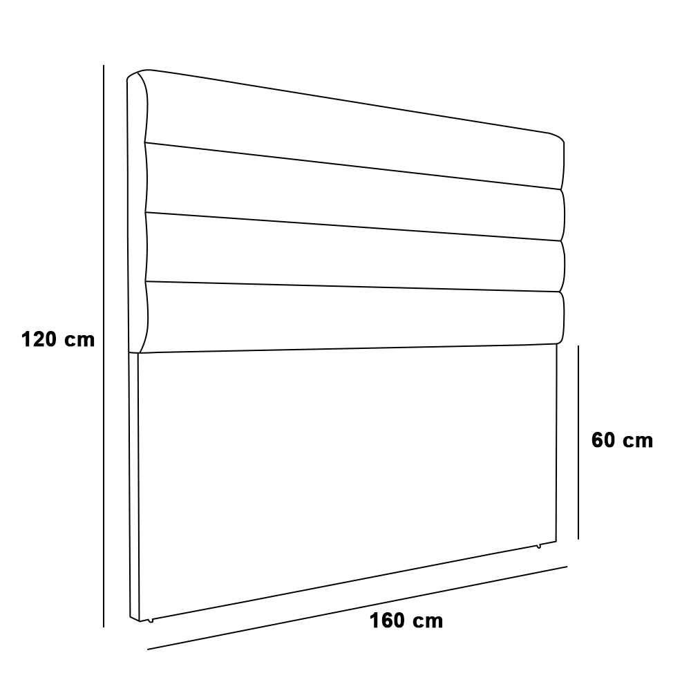Cabeceira California Para Cama Box Queen 160 cm Linho Preto A79 - D'Rossi