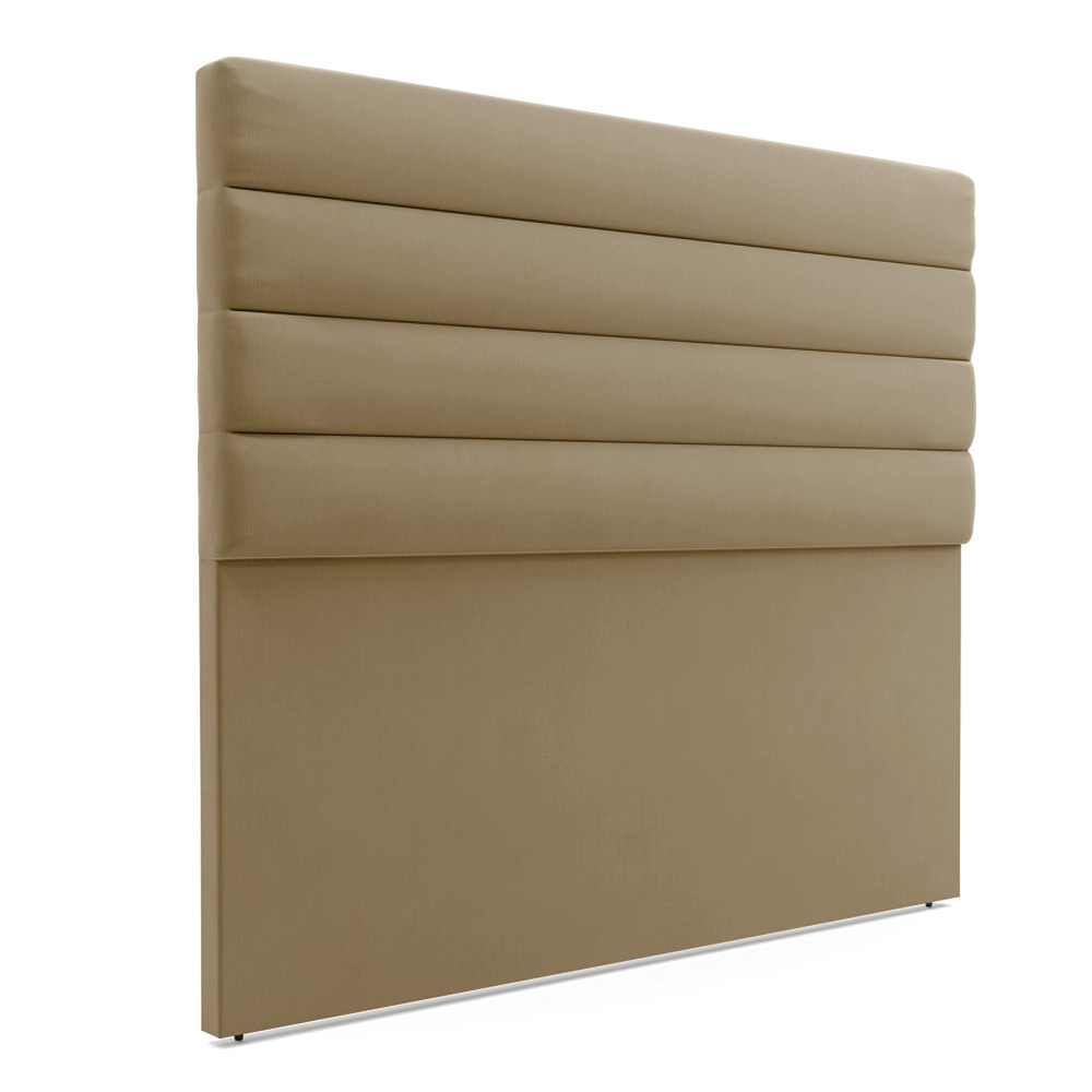 Cabeceira California Para Cama Box Queen 160 cm Suede Marrom Rato - D'Rossi