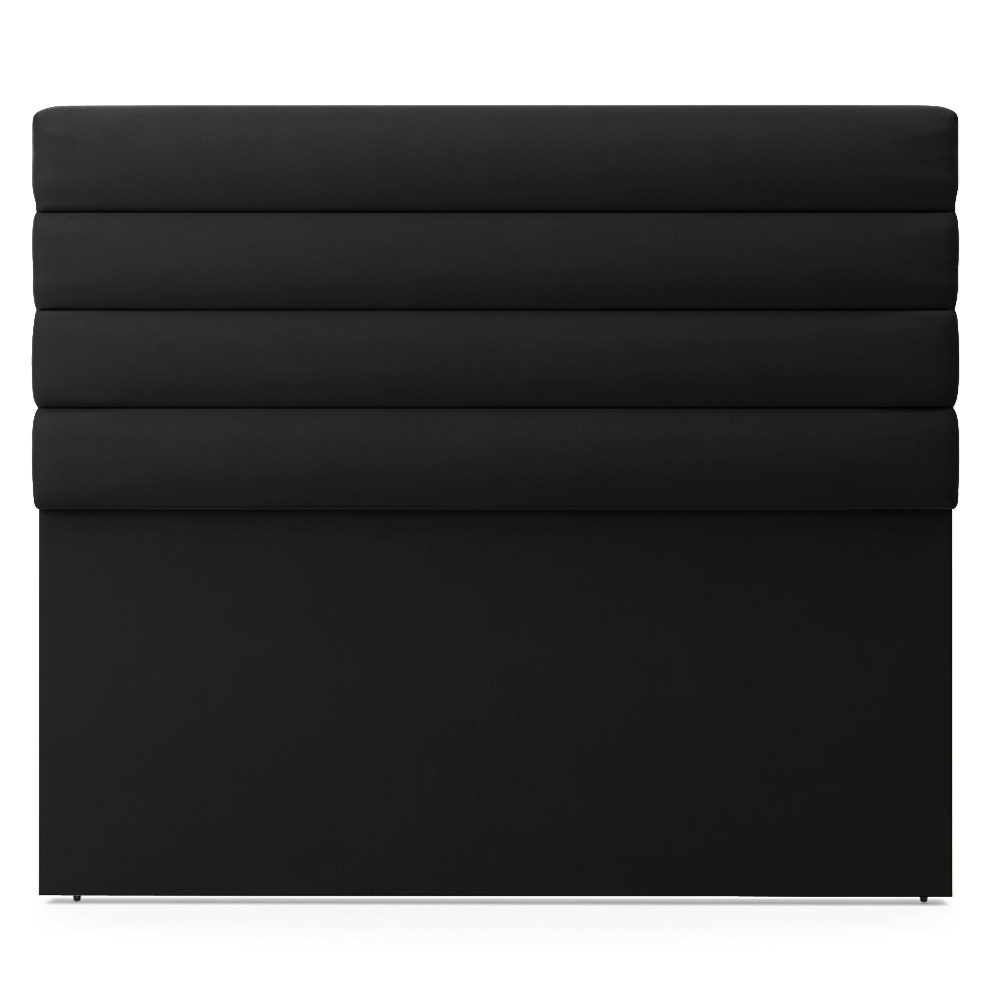 Cabeceira California Para Cama Box Queen 160 cm Suede Preto - D'Rossi