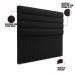 Cabeceira California Para Cama Box Queen 160 cm Suede Preto - D'Rossi