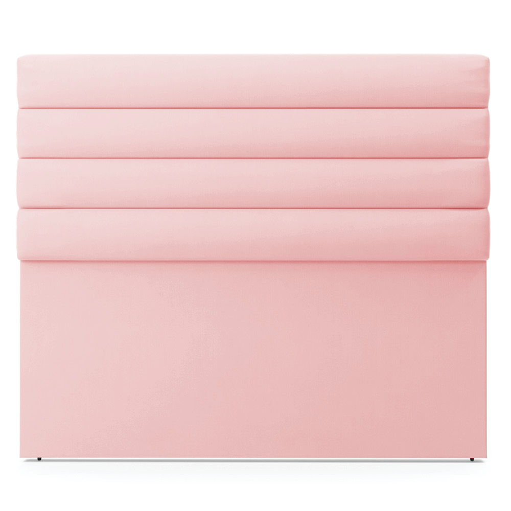 Cabeceira California Para Cama Box Queen 160 cm Suede Rosa Bebê - D'Rossi
