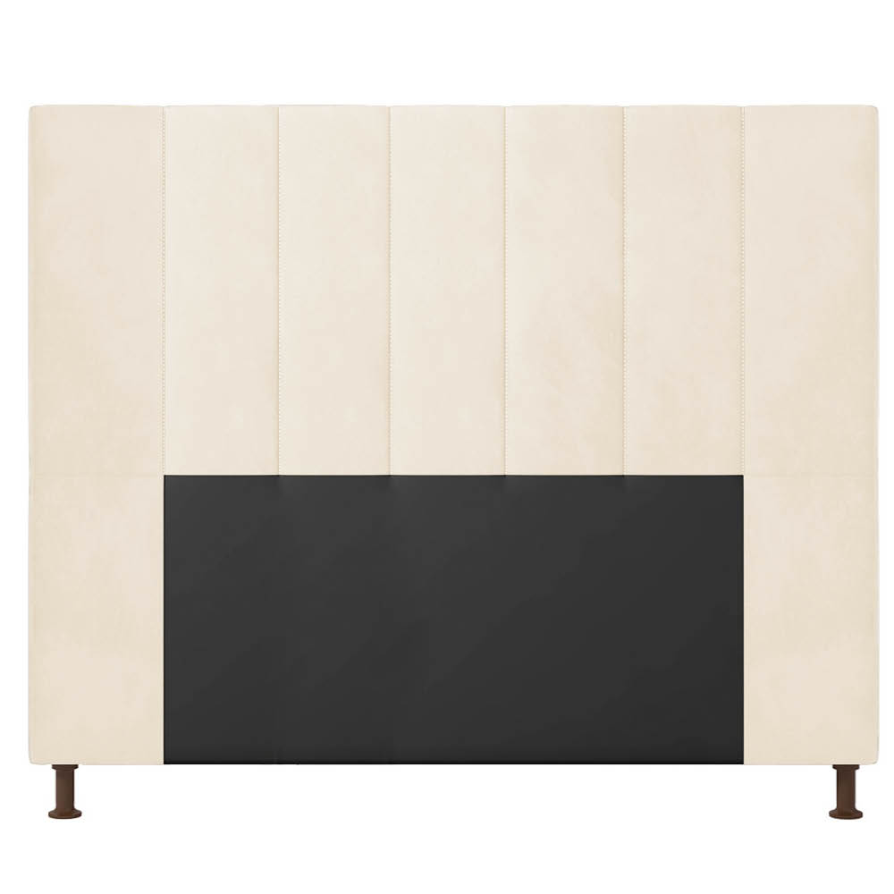 Cabeceira Casal Cama Box 140cm para Quarto Malibu Suede Bege M11 - D'Rossi