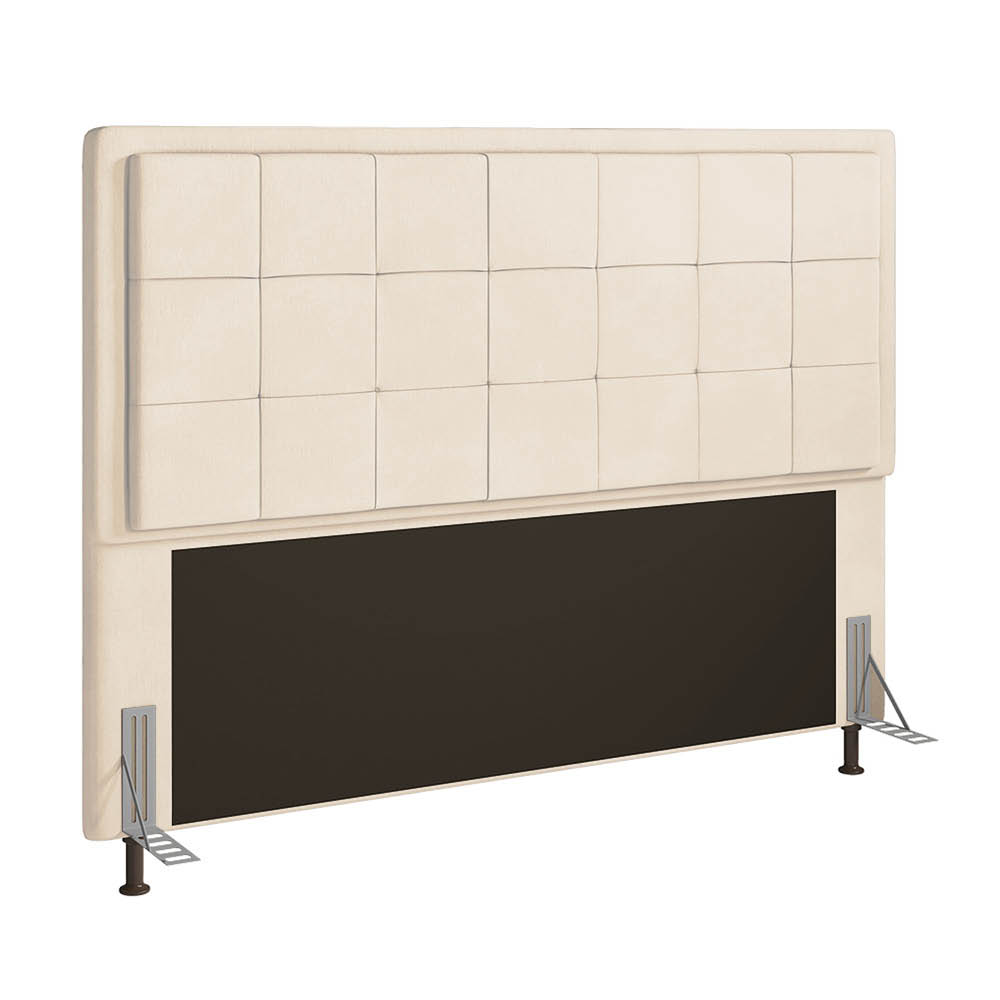 Cabeceira Casal Cama Box 140cm para Quarto Onix Suede M11 - D'Rossi