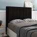 Cabeceira Casal Cama Box 140cm para Quarto Opala Suede Preto M11 - D'Rossi