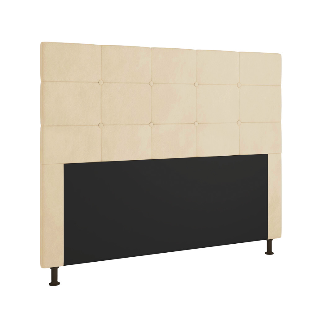 Cabeceira Casal Cama Box 140cm para Quarto Stambul Suede M11 - D'Rossi