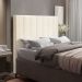 Cabeceira Casal King Cama Box 195cm para Quarto Malibu Suede Bege M11 - D'Rossi