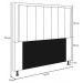 Cabeceira Casal King Cama Box 195cm para Quarto Opala Suede Grafite M11 - D'Rossi