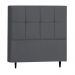 Cabeceira Casal Queen Cama Box 160cm para Quarto Roma Suede Cinza I02 - D'Rossi 