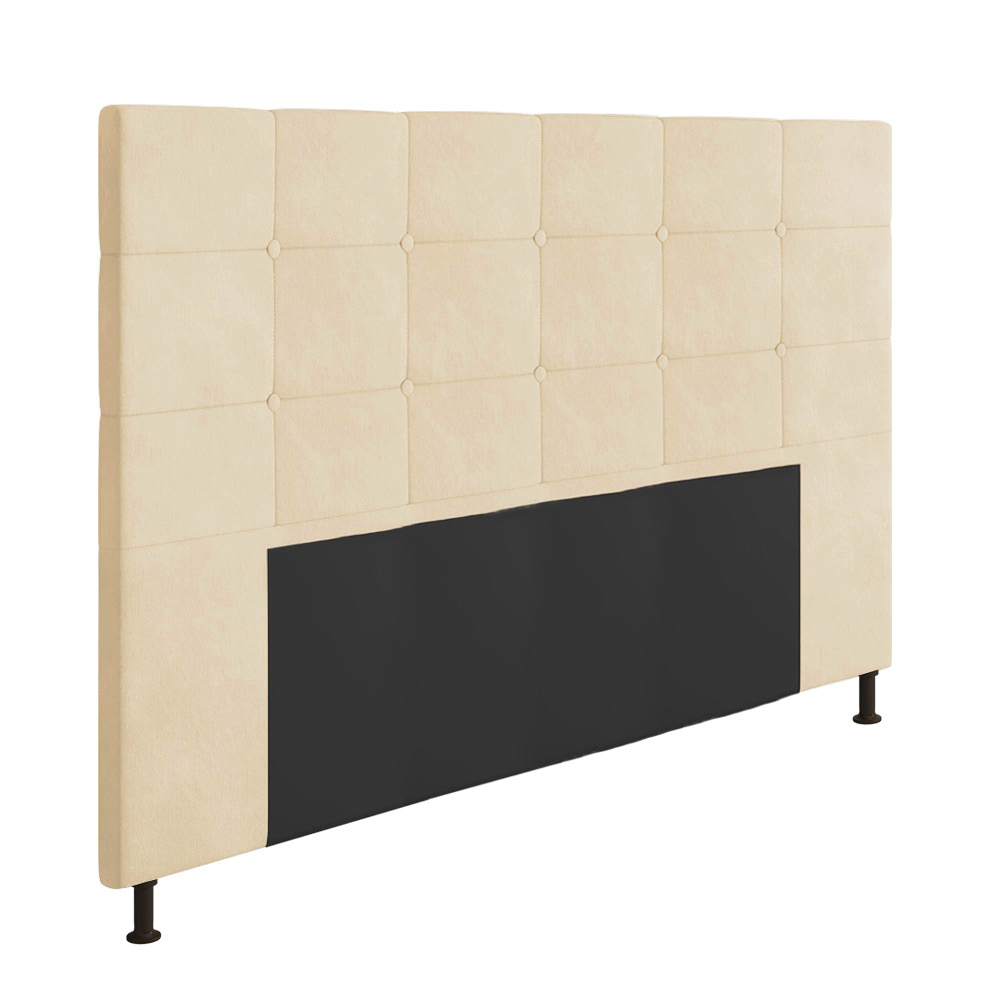Cabeceira Casal Queen Cama Box 160cm para Quarto Stambul Suede M11 - D'Rossi