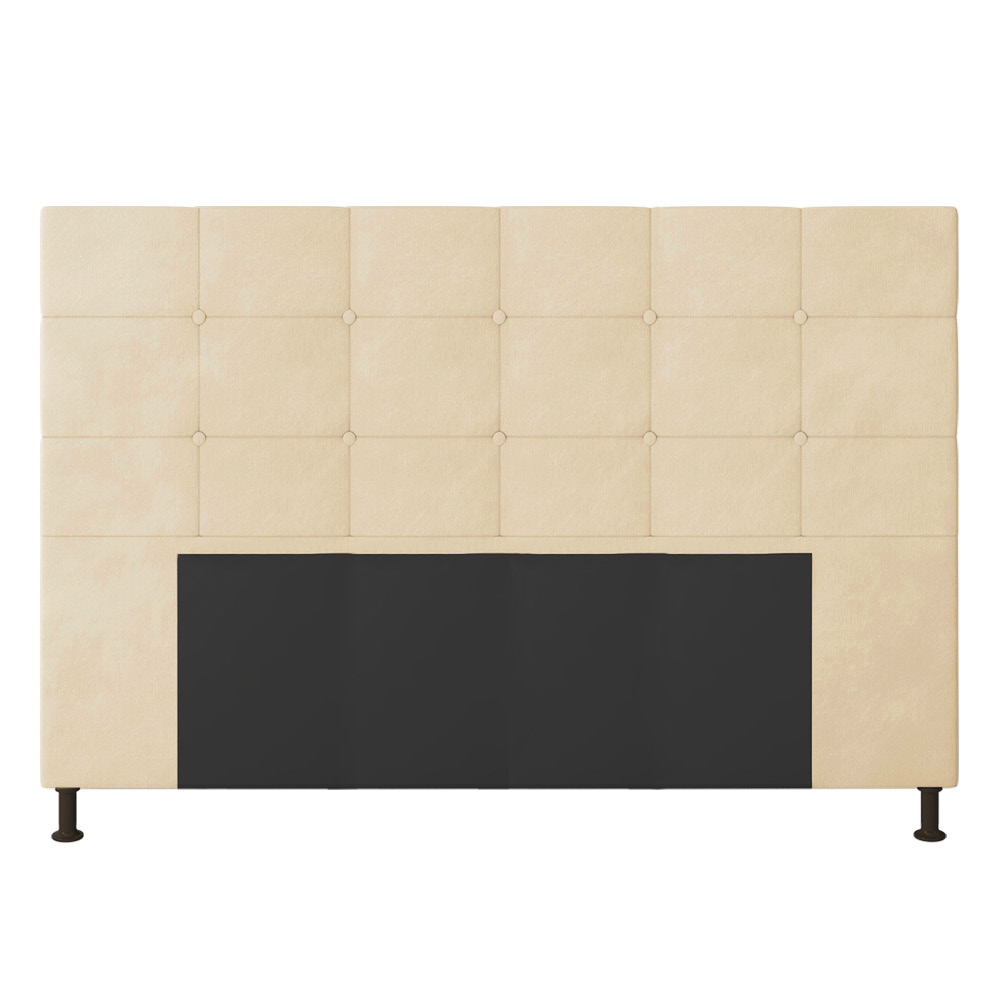 Cabeceira Casal Queen Cama Box 160cm para Quarto Stambul Suede M11 - D'Rossi