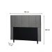 Cabeceira Donna Para Cama Box King 193 cm Suede Cinza - D'Rossi
