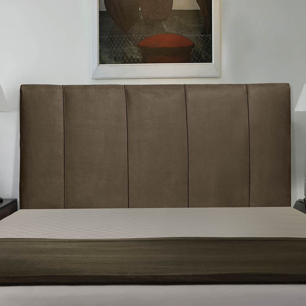 Cabeceira Donna Para Cama Box King 193 cm Suede Marrom -  D'Rossi