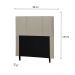 Cabeceira Donna Para Cama Box Solteiro 90 cm Suede Bege - D'Rossi