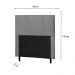 Cabeceira Donna Para Cama Box Solteiro 90 cm Suede Cinza - D'Rossi