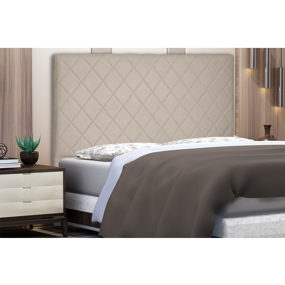 Cabeceira Dubai Para Cama Box Casal 140 cm Suede - D'Rossi