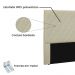 Cabeceira Dubai Para Cama Box Solteiro 90 cm Corino - D'Rossi
