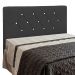 Cabeceira França para Cama Box Solteiro 100 cm Corino Preto D'Rossi