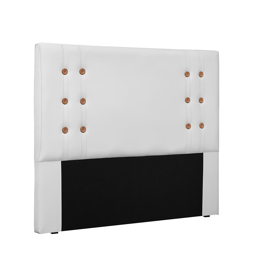 Cabeceira Gênova Para Cama Box Casal 140 cm Corino Branco - D'Rossi