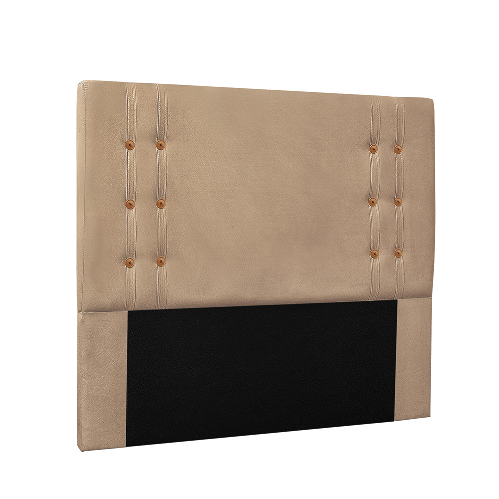 Cabeceira Gênova Para Cama Box Casal 140 cm Suede Bege - D'Rossi