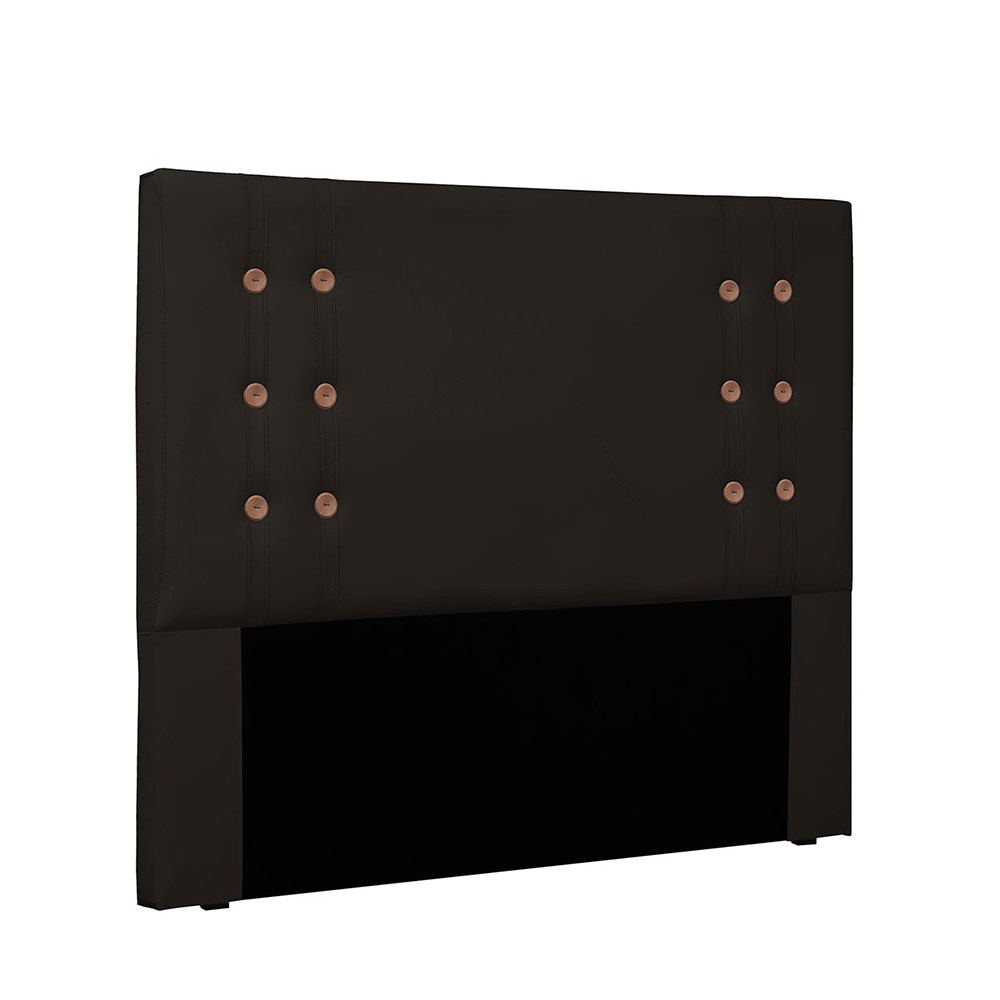 Cabeceira Gênova Para Cama Box Solteiro 90 cm Corino Marrom - D'Rossi